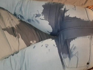 Gf pees her jeans in bed. Why get out of bed to pee when your comfy? ;)