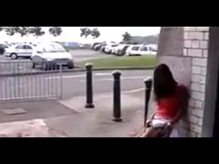 Asian girl panty sliding pee