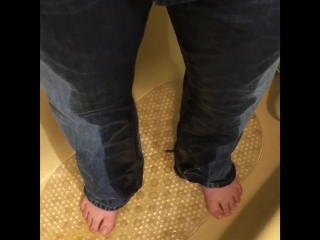 Bathtub Jeans Soaking