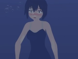 Anime Girl Underwater Breath Hold